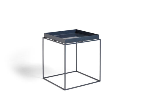 Hay Tray Table Side Table M Deep Blue High Gloss