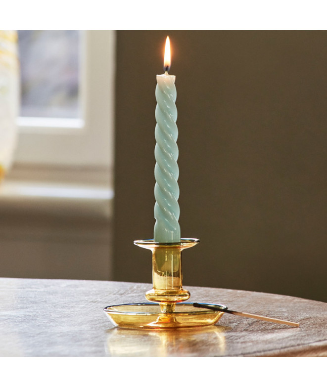 candle spiral green