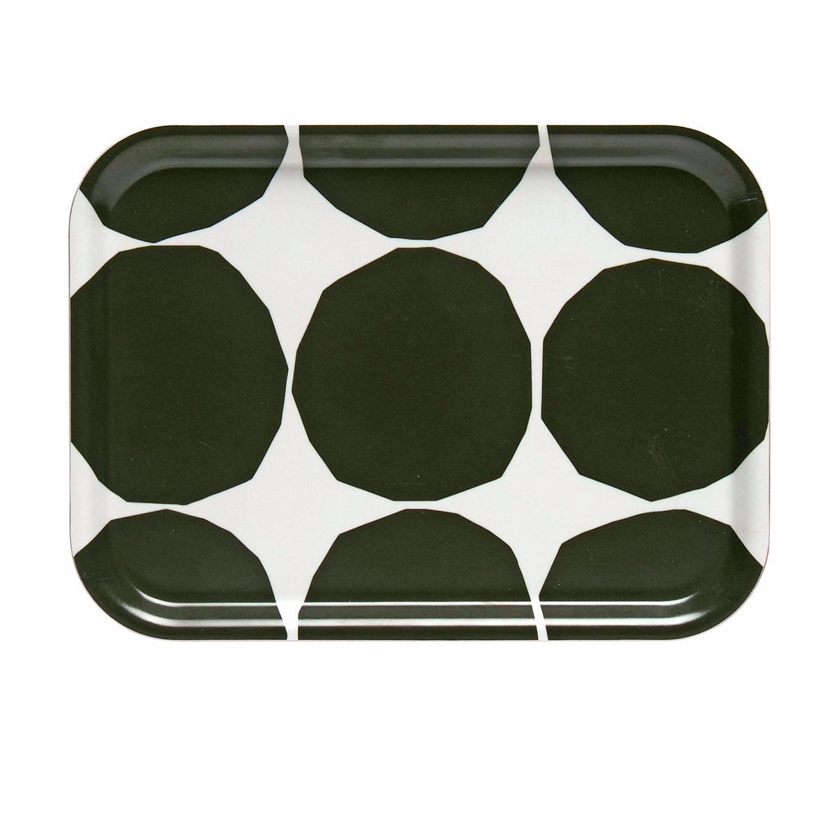 Kivet tray 27x20cm white/dark green