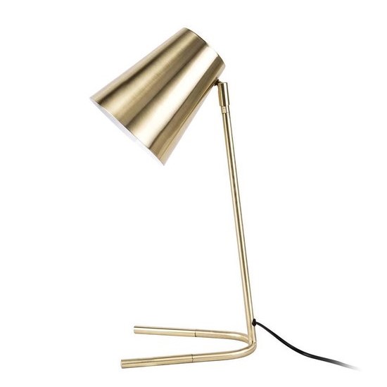 Table lamp noble metal brushed gold