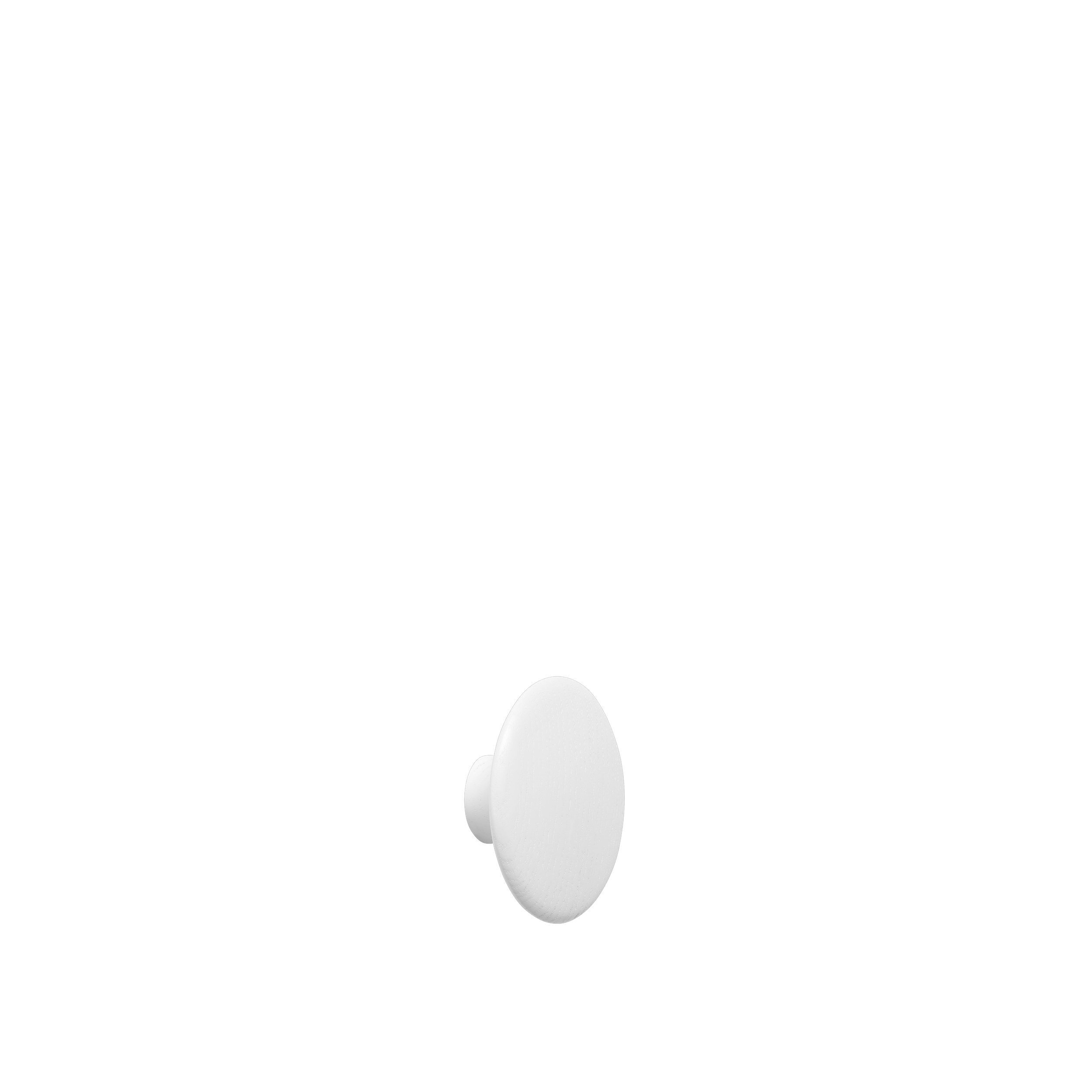Dot wood X-small Ø 6,5 cm white