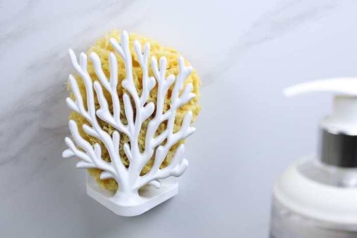 Coral sponge holder white