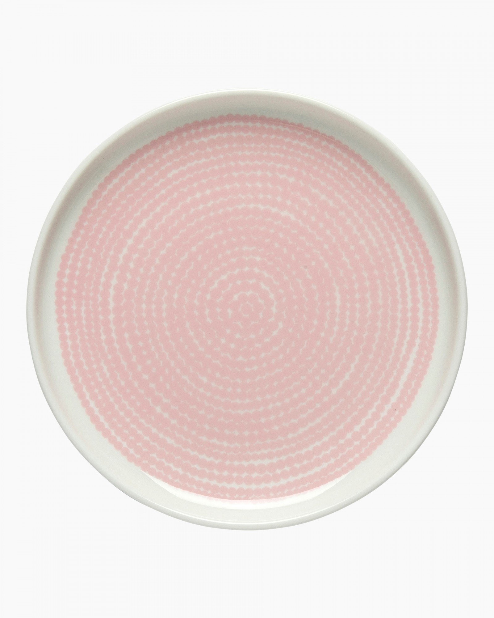 Räsymatto plate 13,5cm white/pink