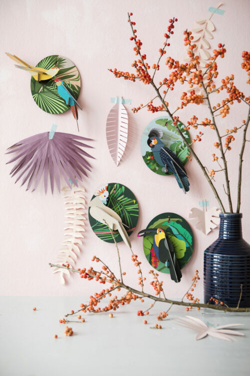 Wall decoration parakeets