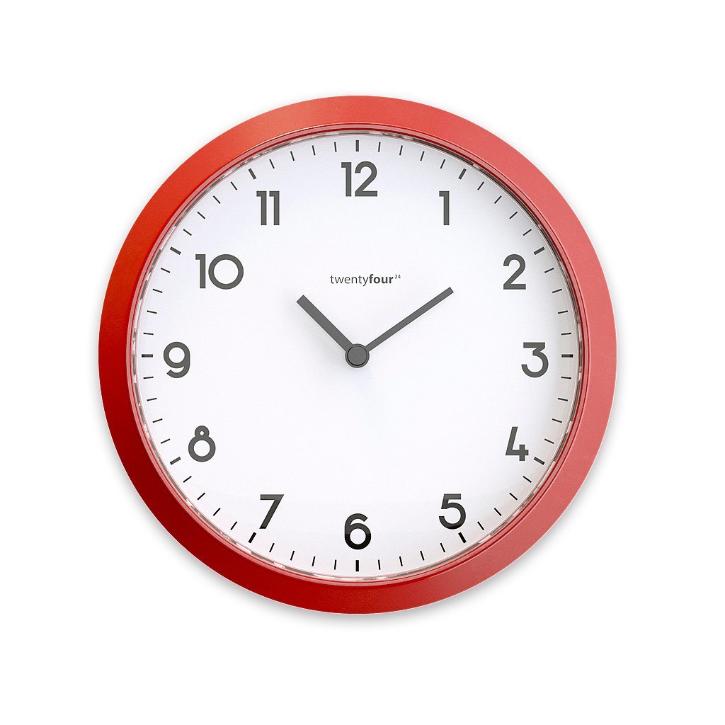 Magnetic clock tic tac red/white