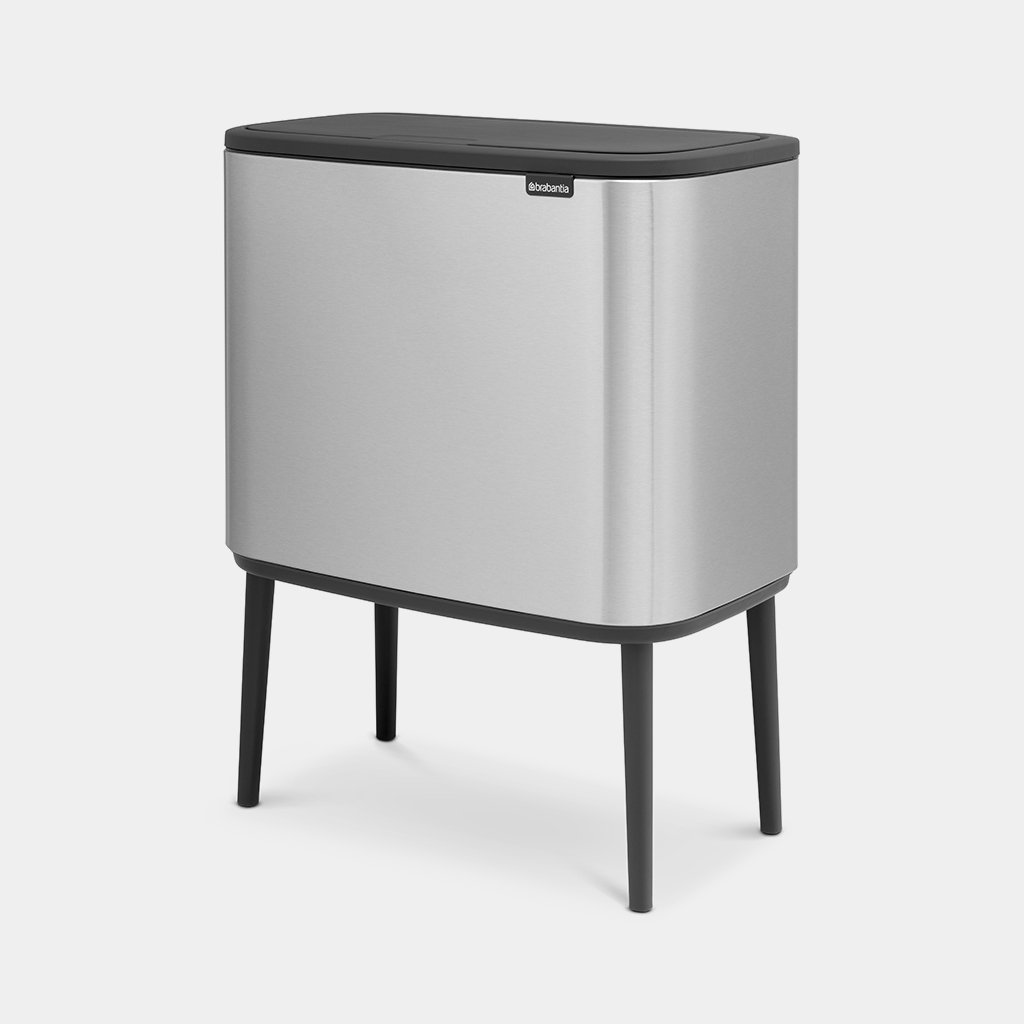 Bo Touch Bin Afvalemmer High 36 Liter Matt Steel Fingerprint Proof