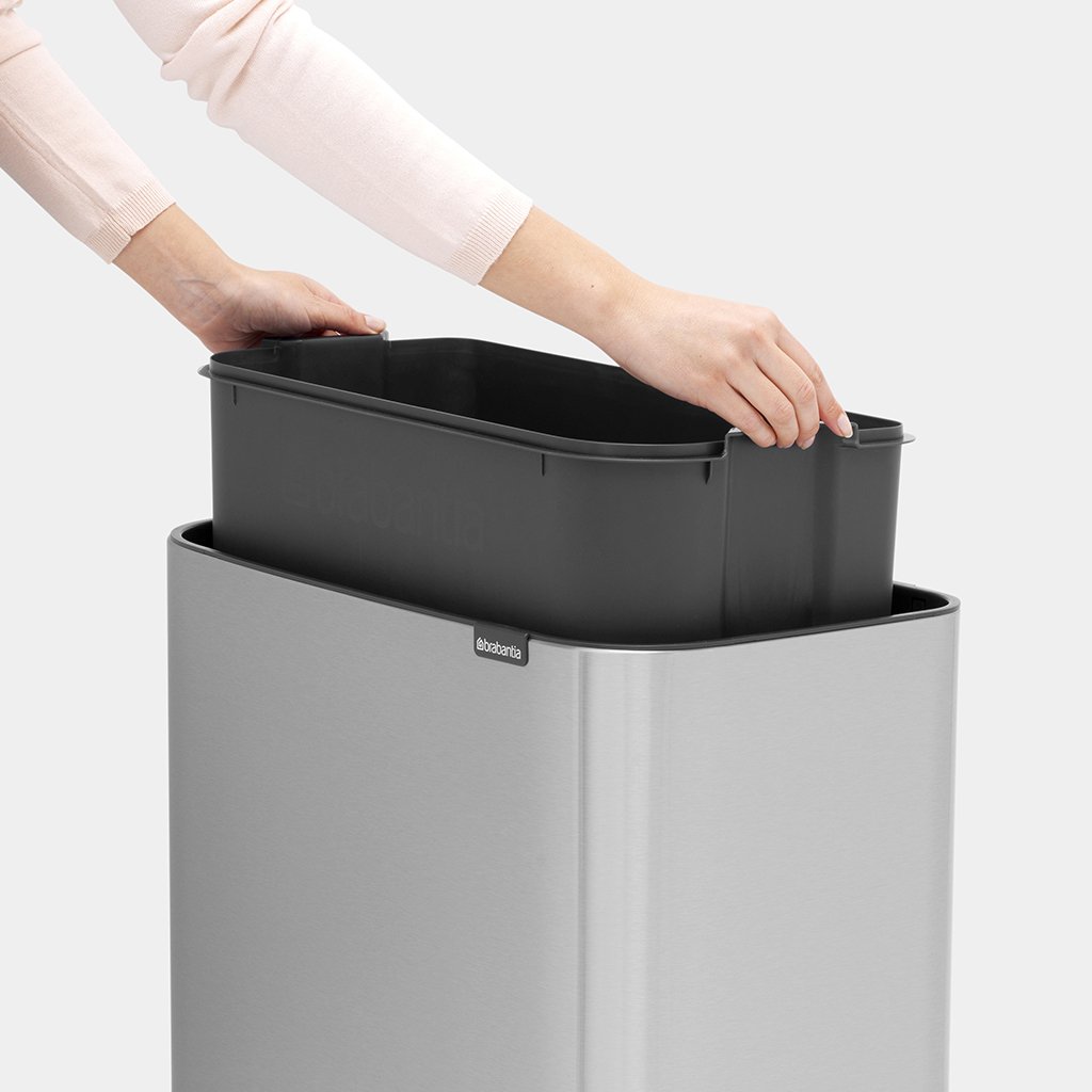 Bo Touch Bin Afvalemmer High 36 Liter Matt Steel Fingerprint Proof