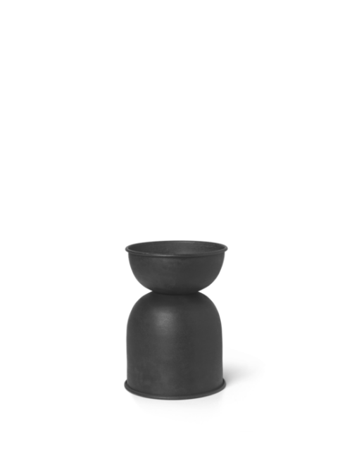 Hourglass pot extra small black