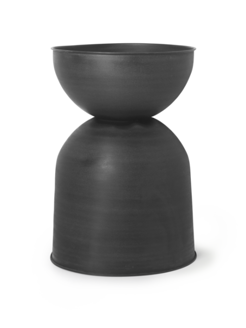 Hourglass pot large black