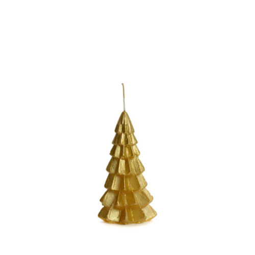 Kerstboom kaars small goud