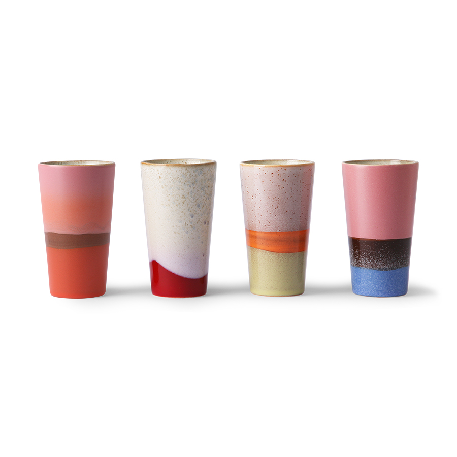 Ceramic 70's latte mug frost