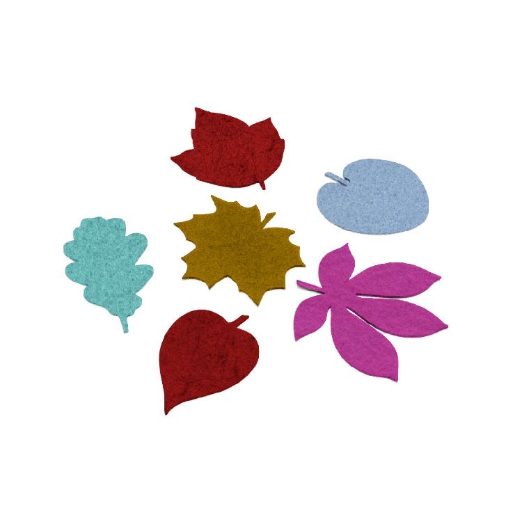 Onderzetter blad chestnut pastel turquoise 64