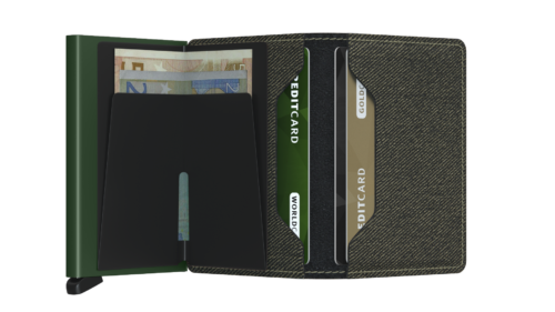 Slim wallet twist green