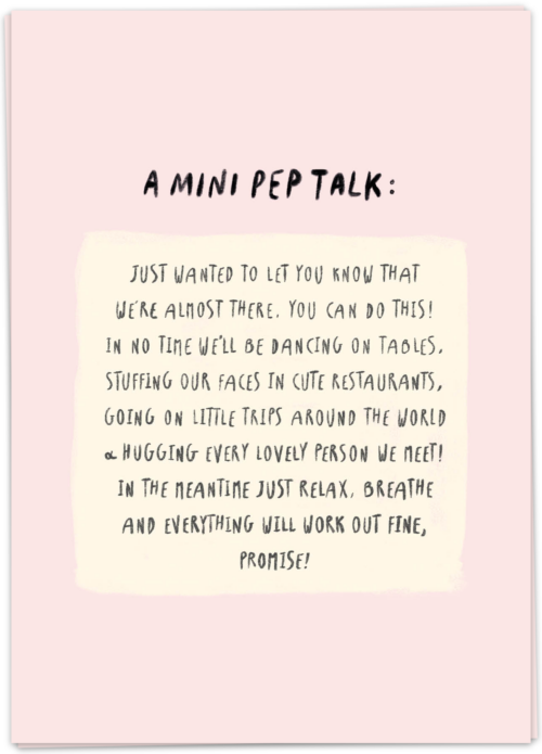 Mini pep talk