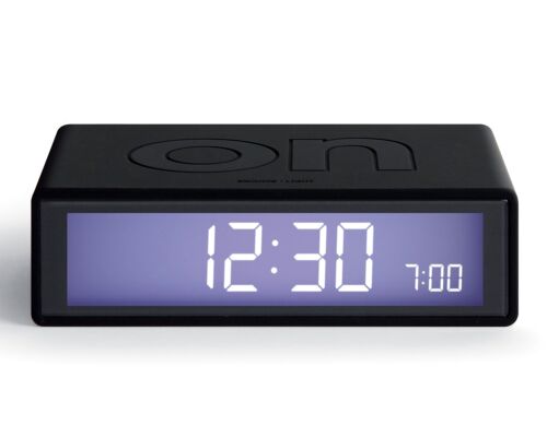 Flip alarm clock black