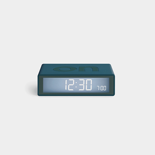 Flip travel alarm clock duck blue