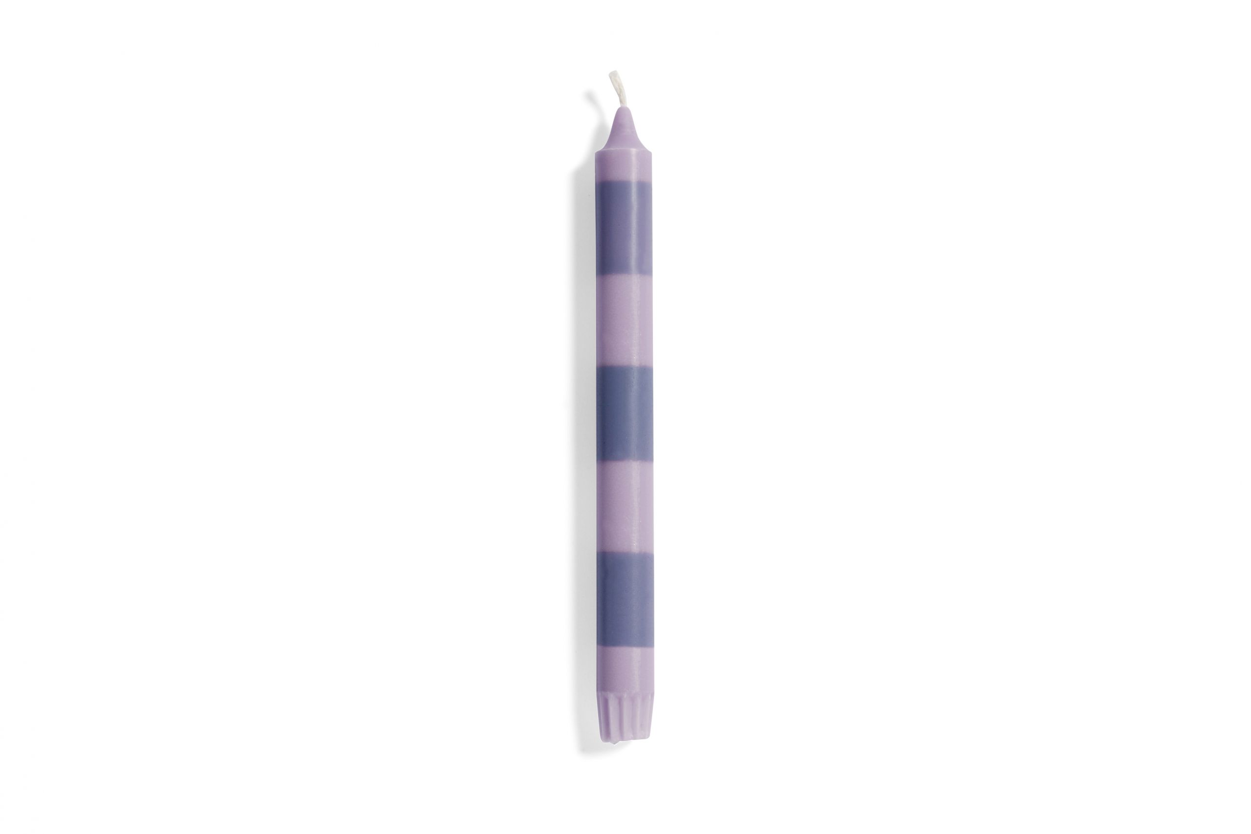 Stripe candle purple/lilac