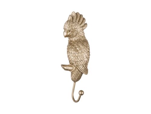 Coat hook Cockatoo gold