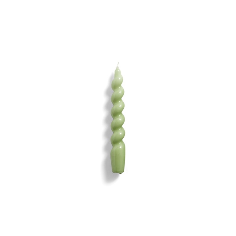 candle spiral green