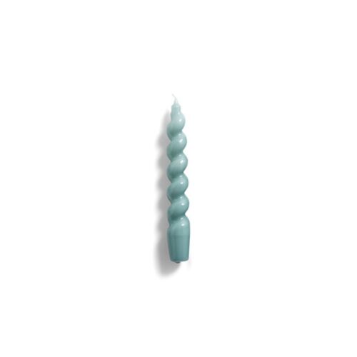candle spiral teal
