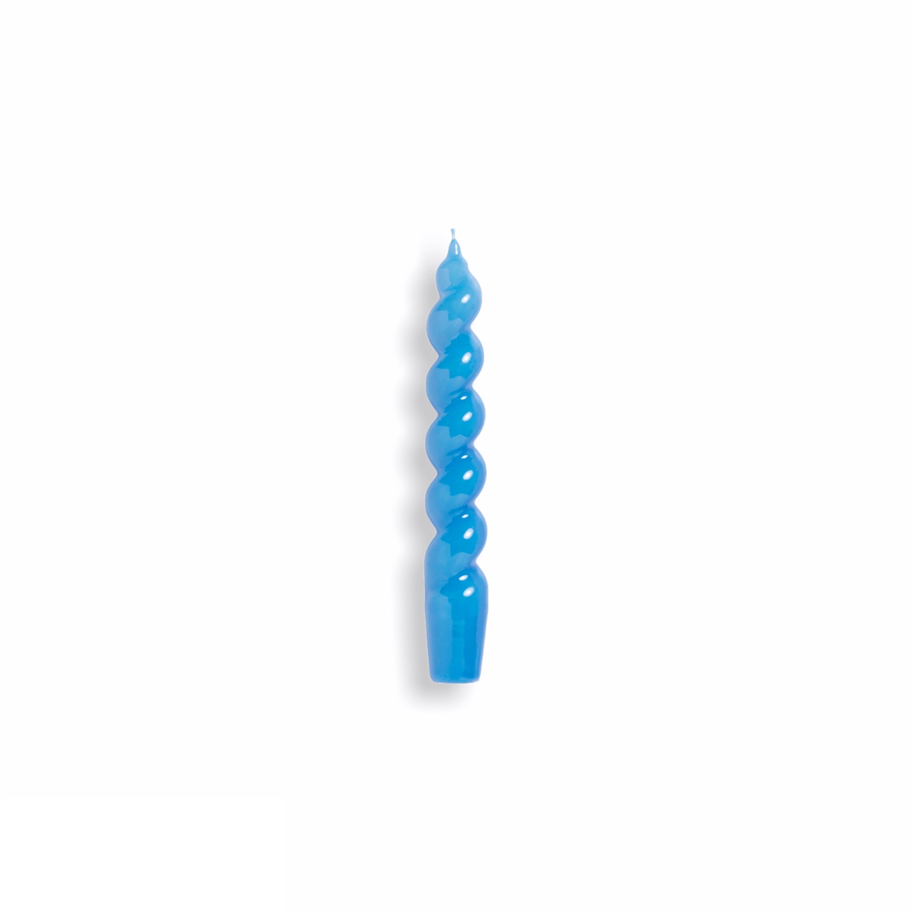 candle spiral sky blue
