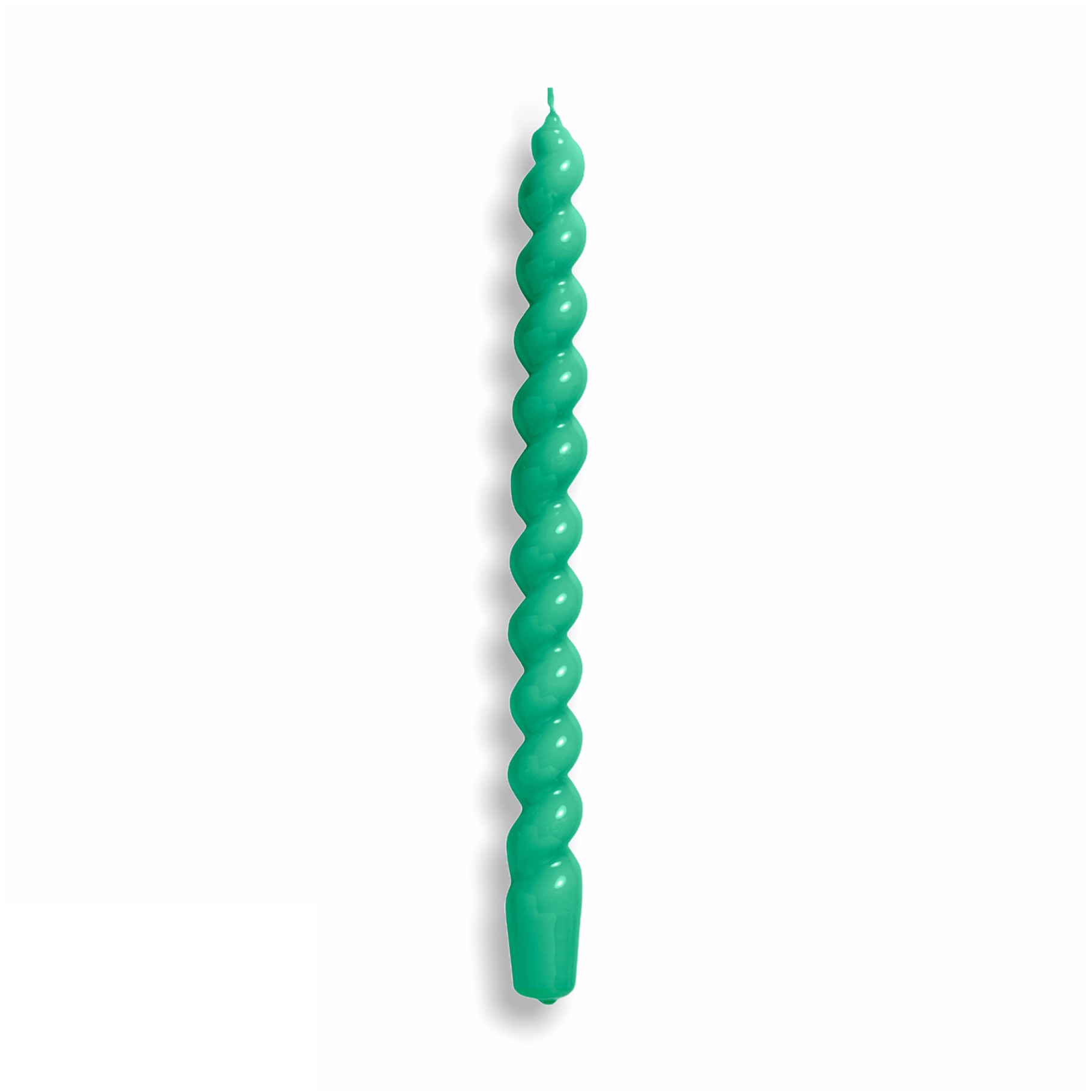 candle long spiral green