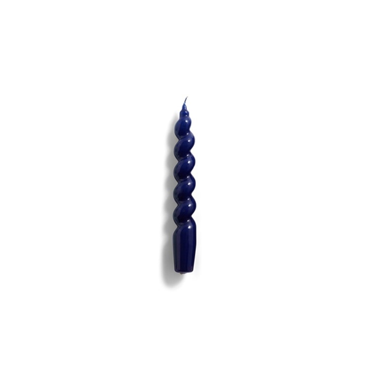 candle spiral midnight blue