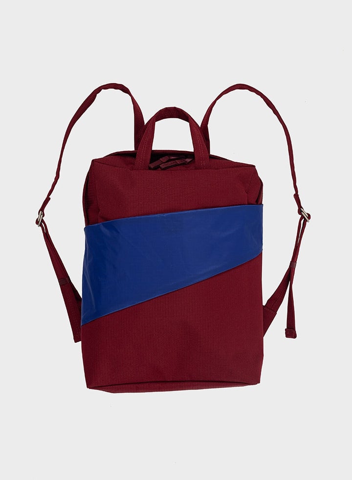 The New Backpack burgundy & electric blue