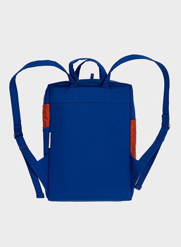 The New Backpack electric blue & rust