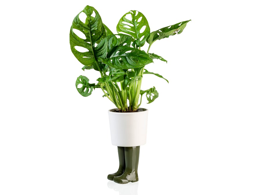 Wellington boots planter large green
