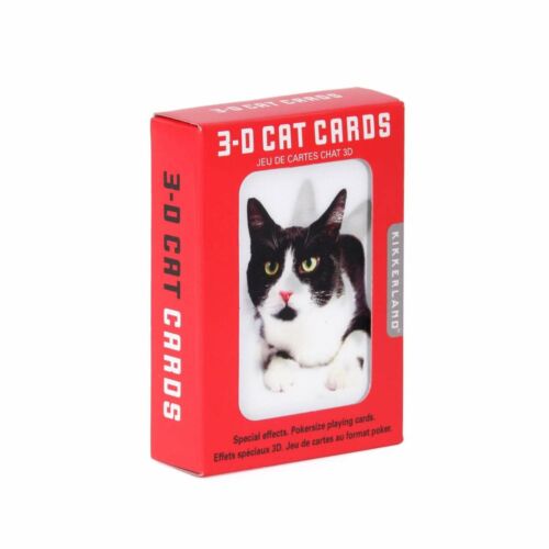 3D cats playing cards