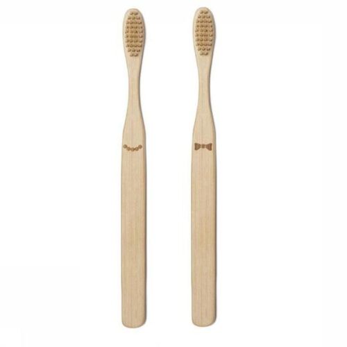 His & her bamboo toothbrush set