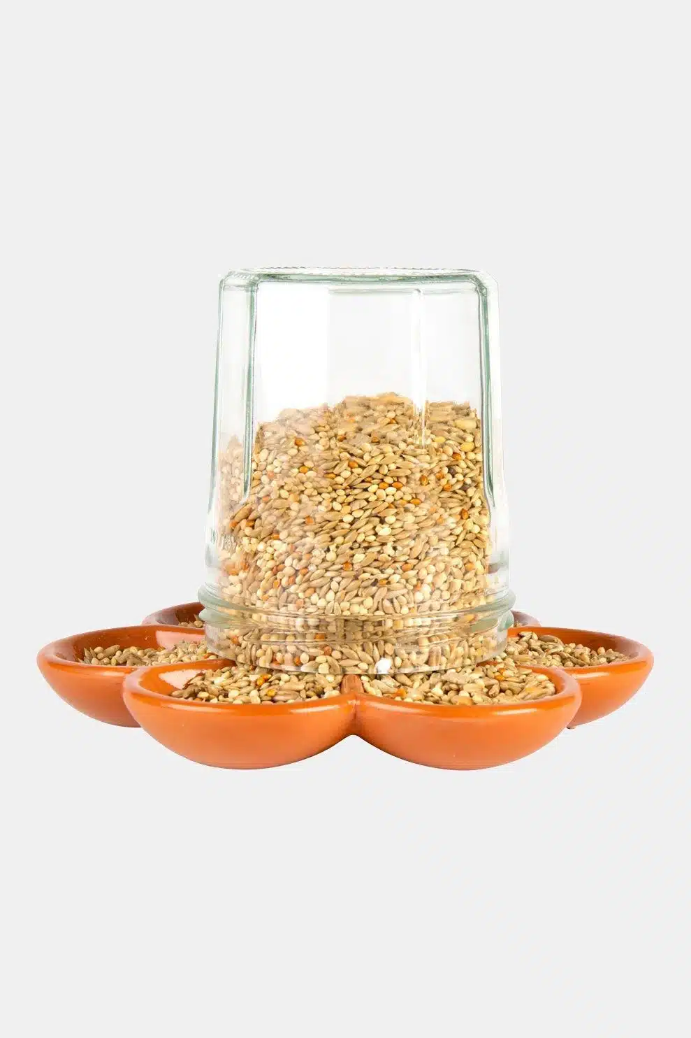 Terracotta birdfeeder