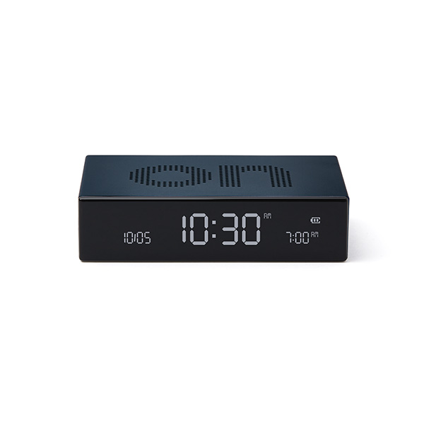 Flip alarm clock premium blue metal