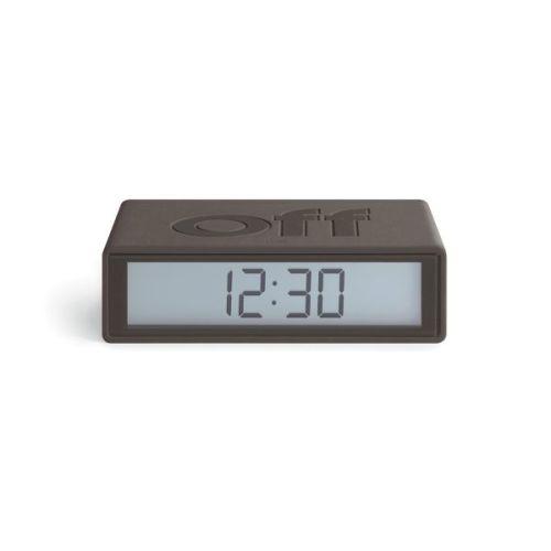 Flip travel alarm clock dark grey