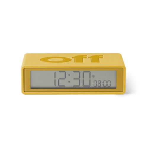 Flip alarm clock trendy yellow