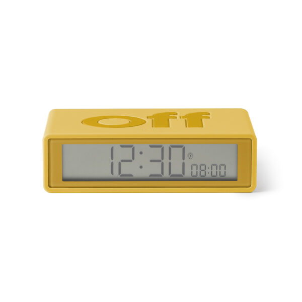 Flip alarm clock trendy yellow