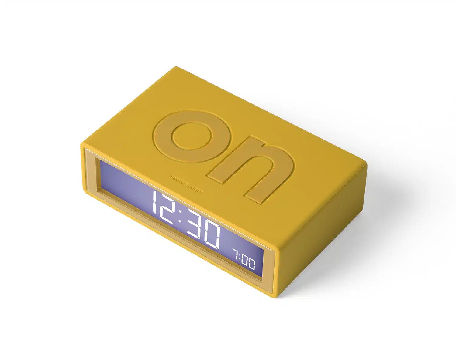 Flip alarm clock trendy yellow