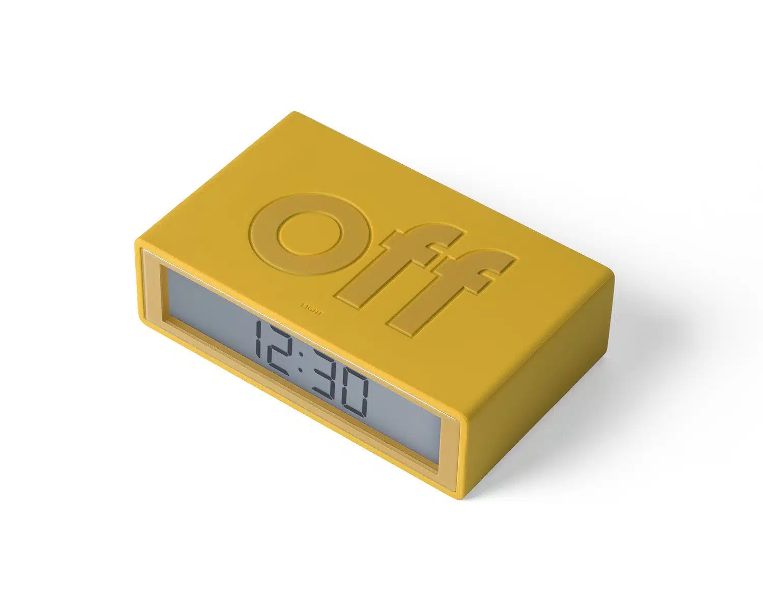 Flip alarm clock trendy yellow