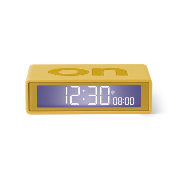 Flip alarm clock trendy yellow
