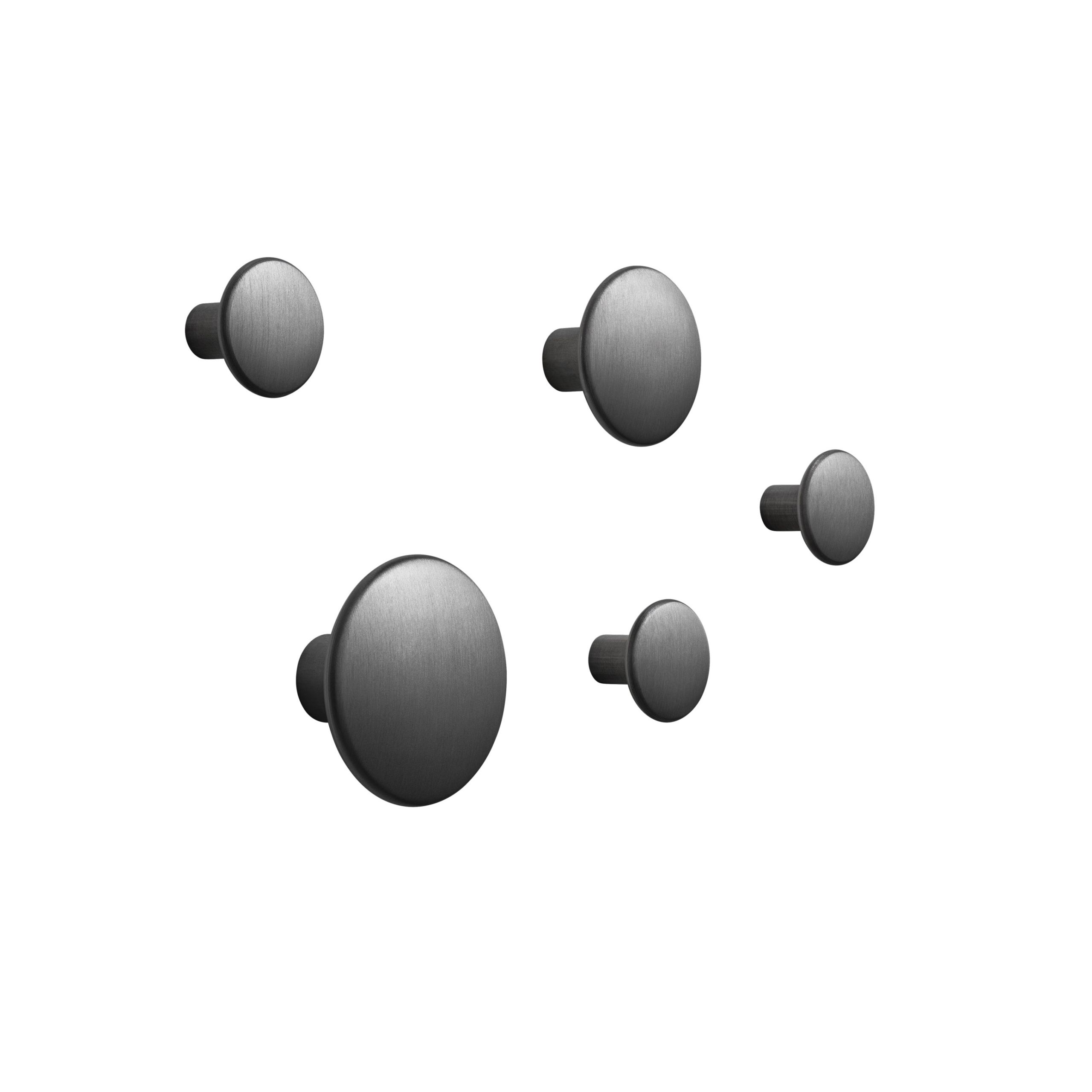 Dots metal set of 5 black