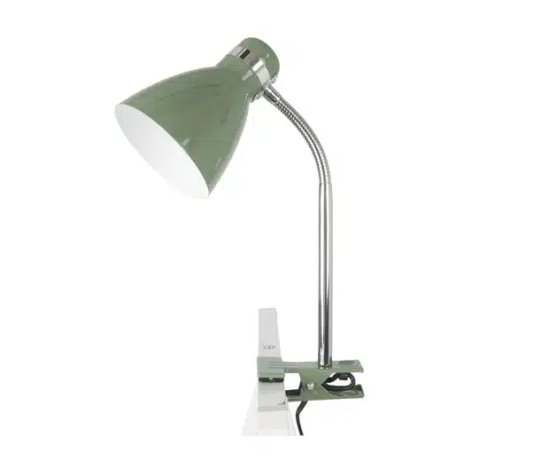 Clip on lamp study jungle green
