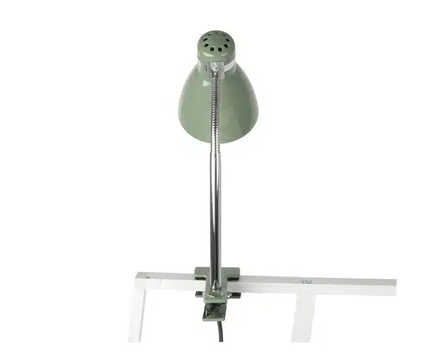 Clip on lamp study jungle green