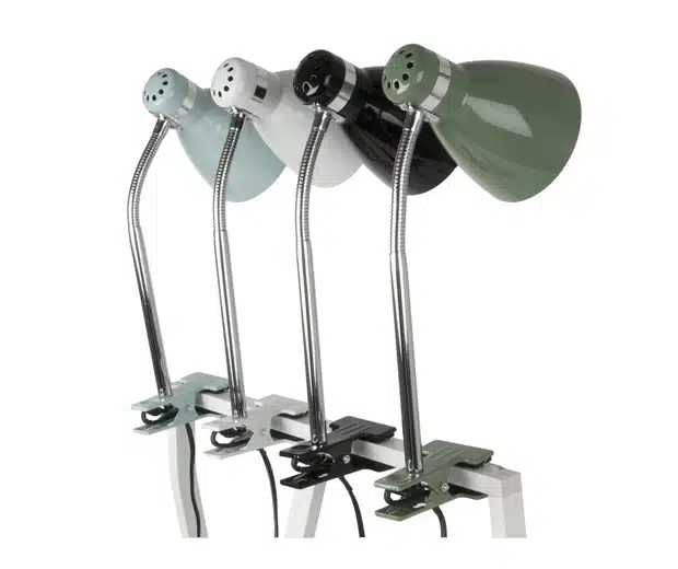 Clip on lamp study jungle green