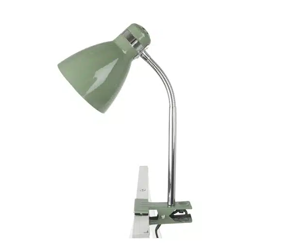 Clip on lamp study jungle green