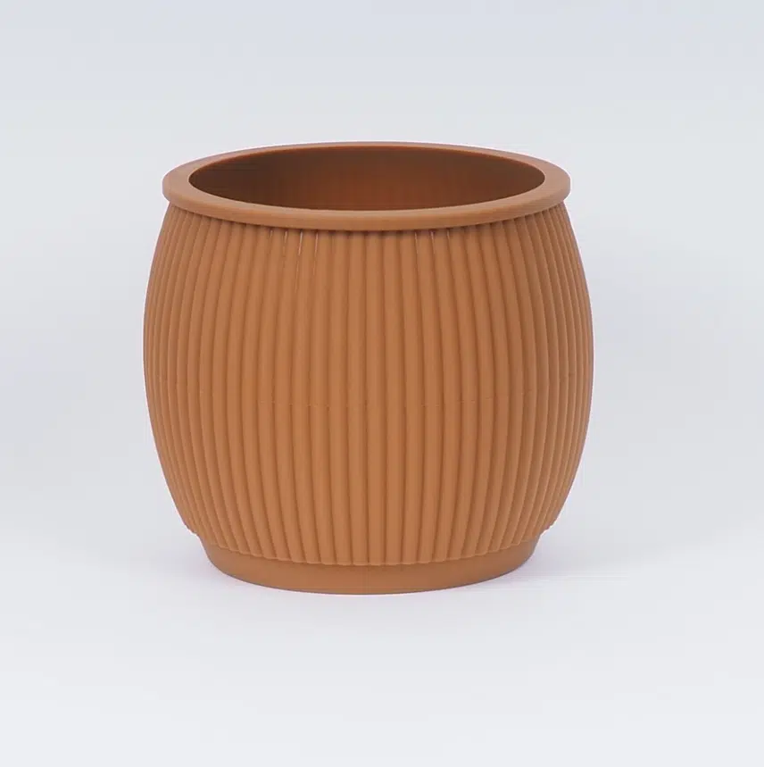 Chubby silicone flowerpot toffee