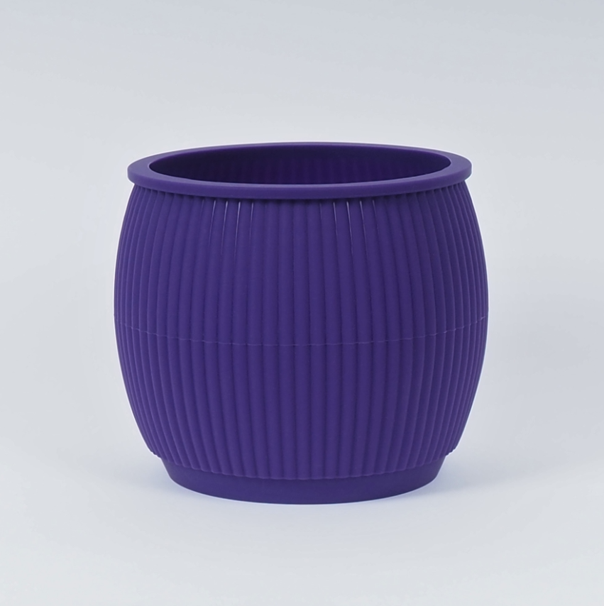 Chubby silicone flowerpot purple