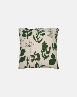 Pienet elokuun varjot cushion cover 50x50cm green/linen