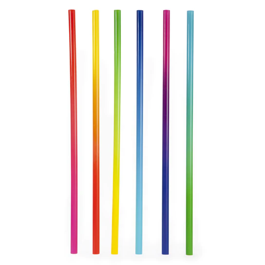 Gradient Reusable plastic Straws