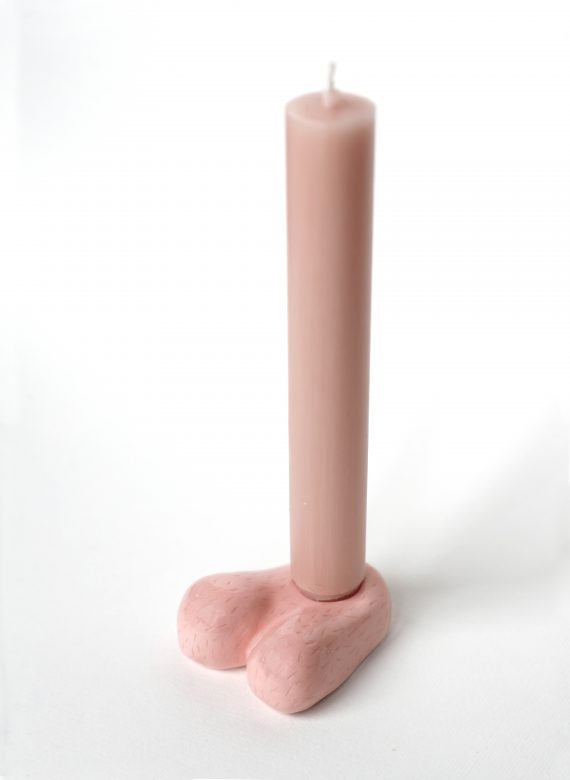 Candle holder balls roze